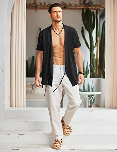 COOFANDY Men's Lightweight Beach Kimono Cardigan