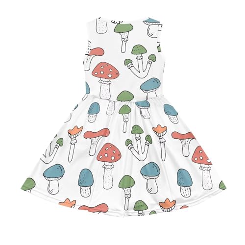 Girls' Floral Sundress - Sleeveless Hawaiian Dress with Pockets