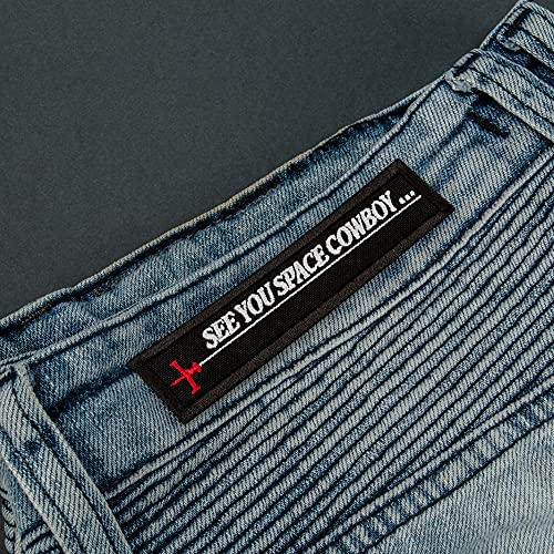 Anime Swordfish Cosplay Badge, Iron-On, 3.9 x 0.9 Inches Inspired by Cowboy Space